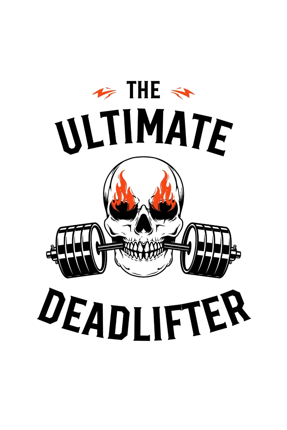 The Ultimate Deadlifter Design SVG, PNG pinterest preview image.