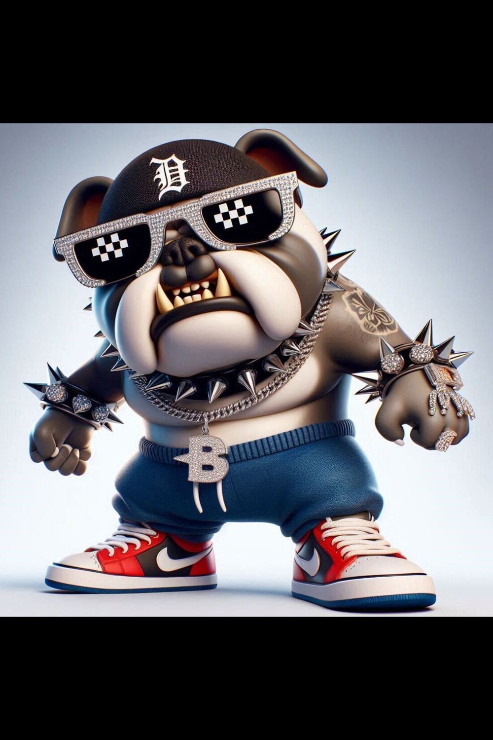 3D Gangsta Rap Dog Urban Street Wear Collectible Avatar pinterest preview image.