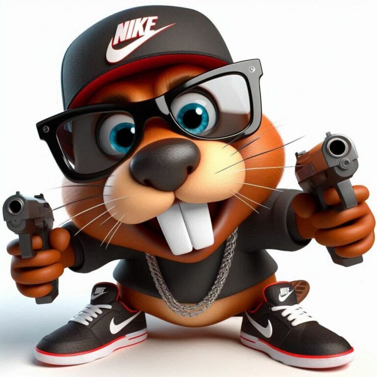 3D Gangsta Rap Beaver Urban Street Wear Collectible Avatar - MasterBundles