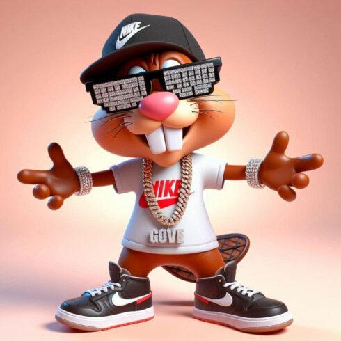 3D Gangsta Rap Beaver Urban Street Wear Collectible Avatar cover image.