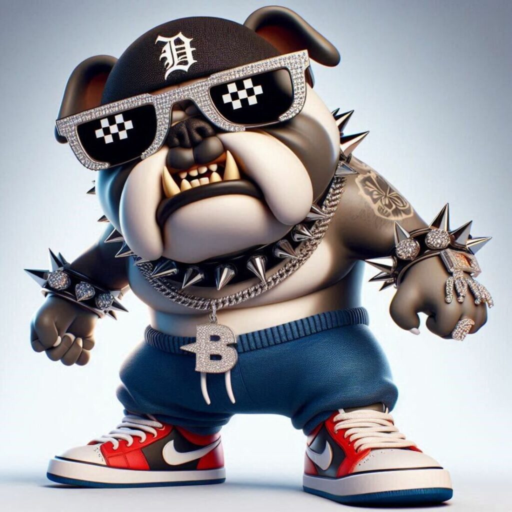 3D Gangsta Rap Dog Urban Street Wear Collectible Avatar - MasterBundles