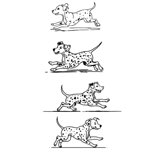 Set of 4 Dog Logo Designs cover image.