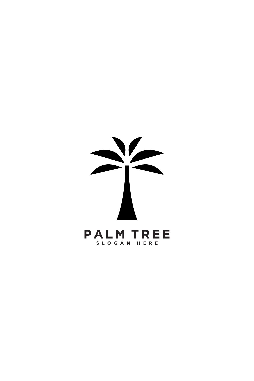 palm tree logo pinterest preview image.