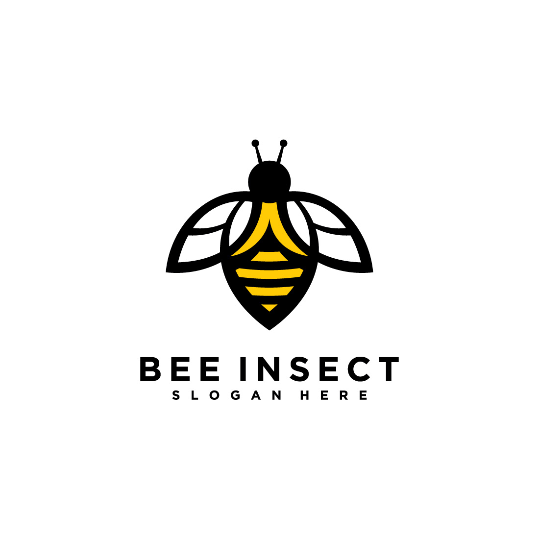 bee animal logo preview image.