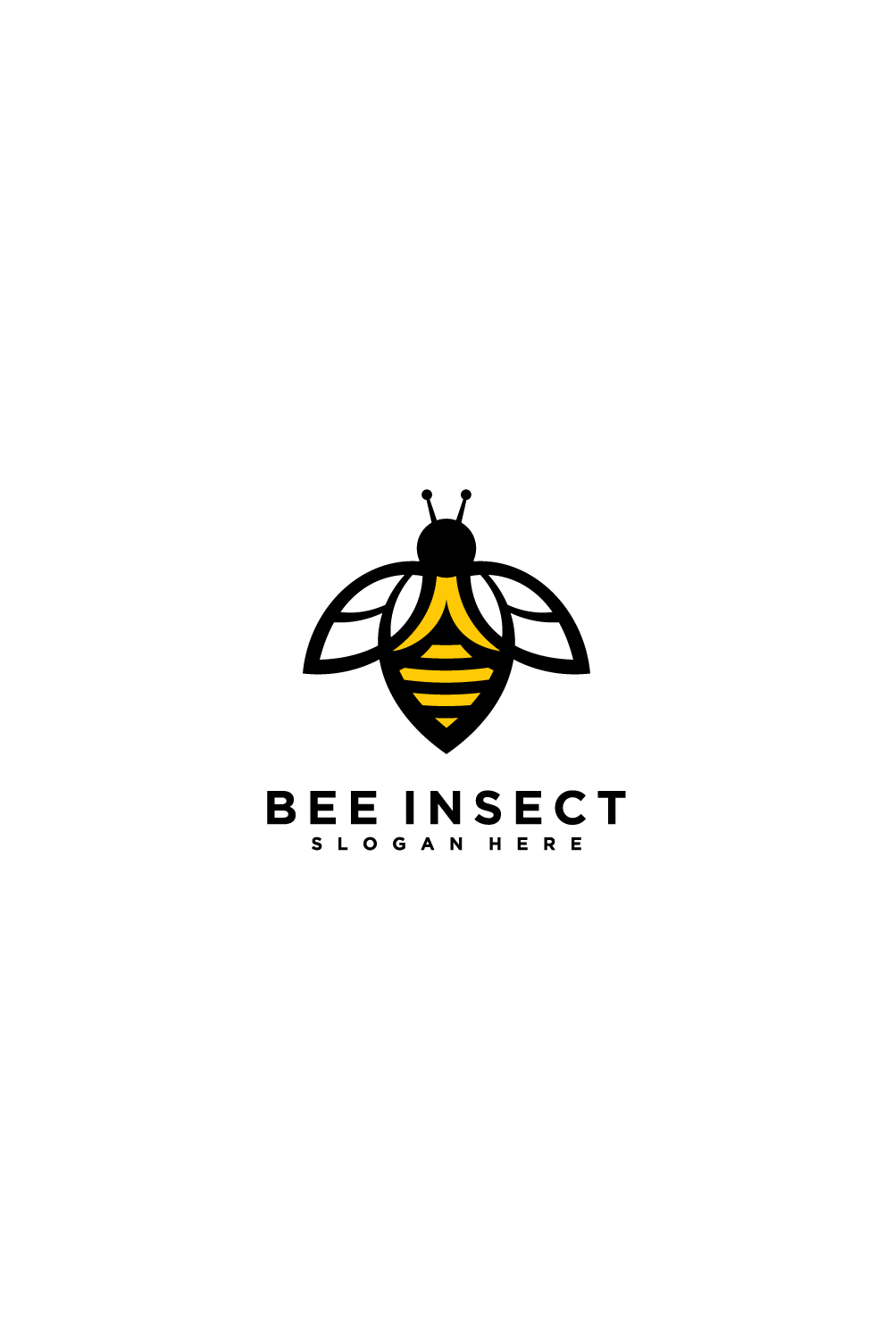 bee animal logo pinterest preview image.