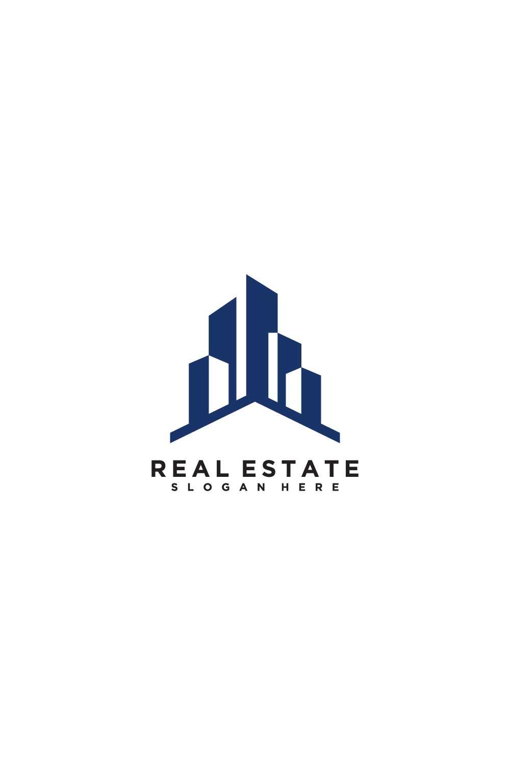 Buildings real estate logo design pinterest preview image.