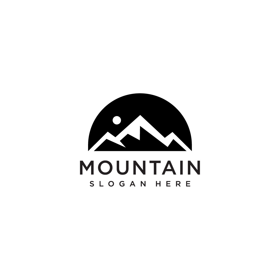 mountain logo vector design template preview image.