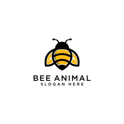honey Bee animals logo vector cover image.