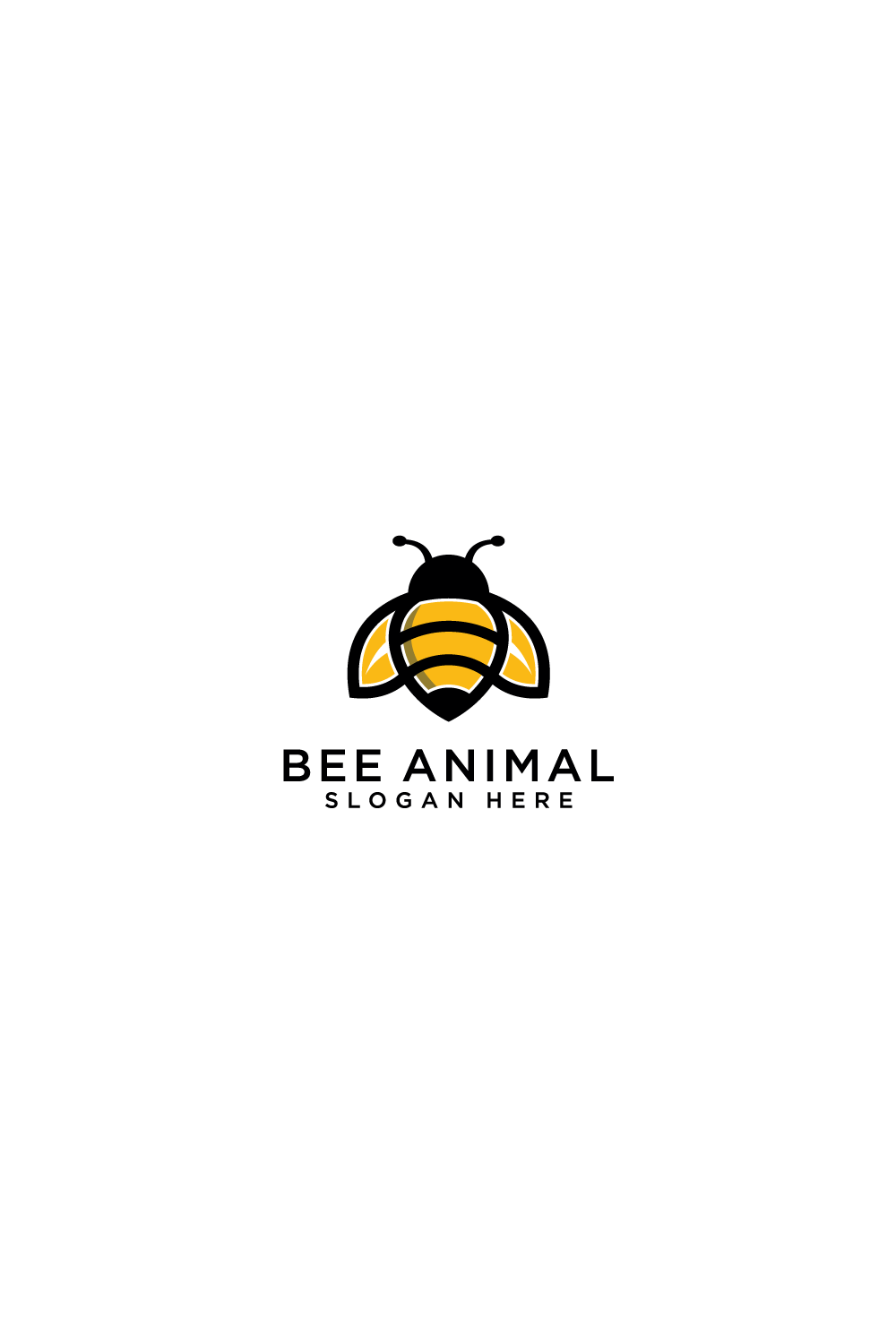 honey Bee animals logo vector pinterest preview image.