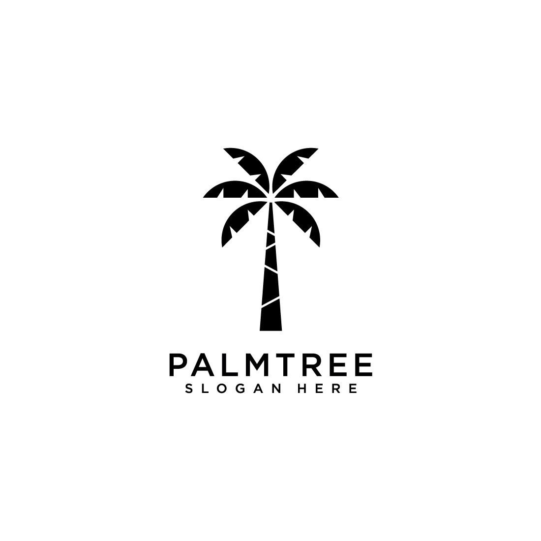 palm tree logo vector design template preview image.
