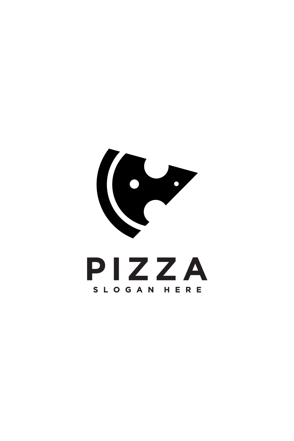 pizza logo vector design template pinterest preview image.