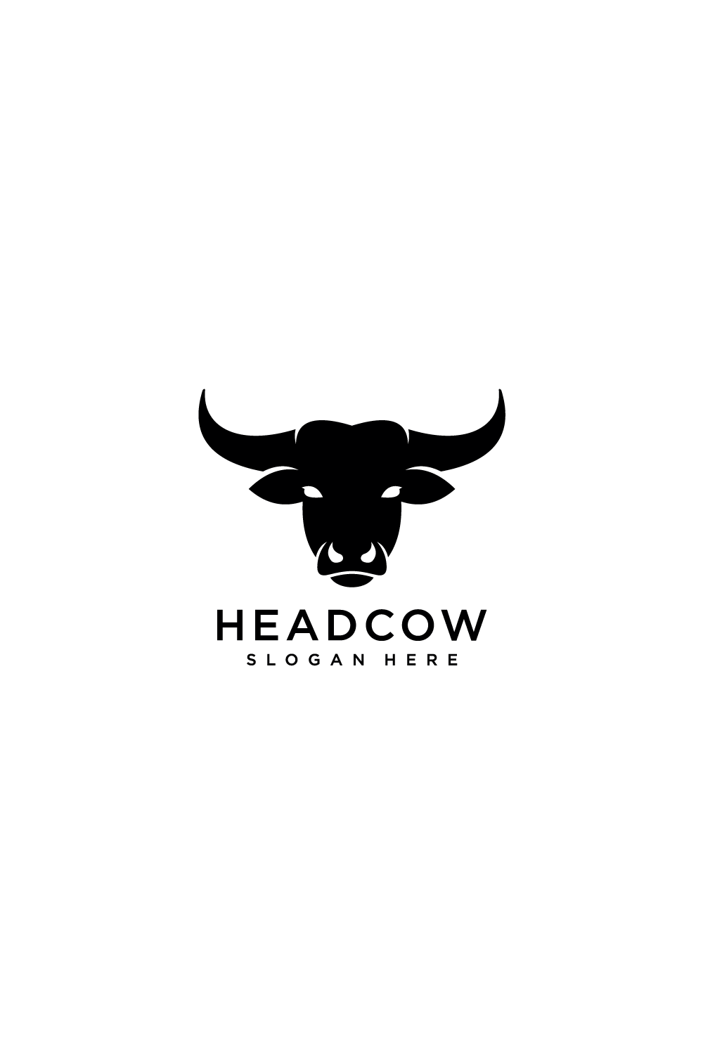 cow head silhouette logo vector pinterest preview image.