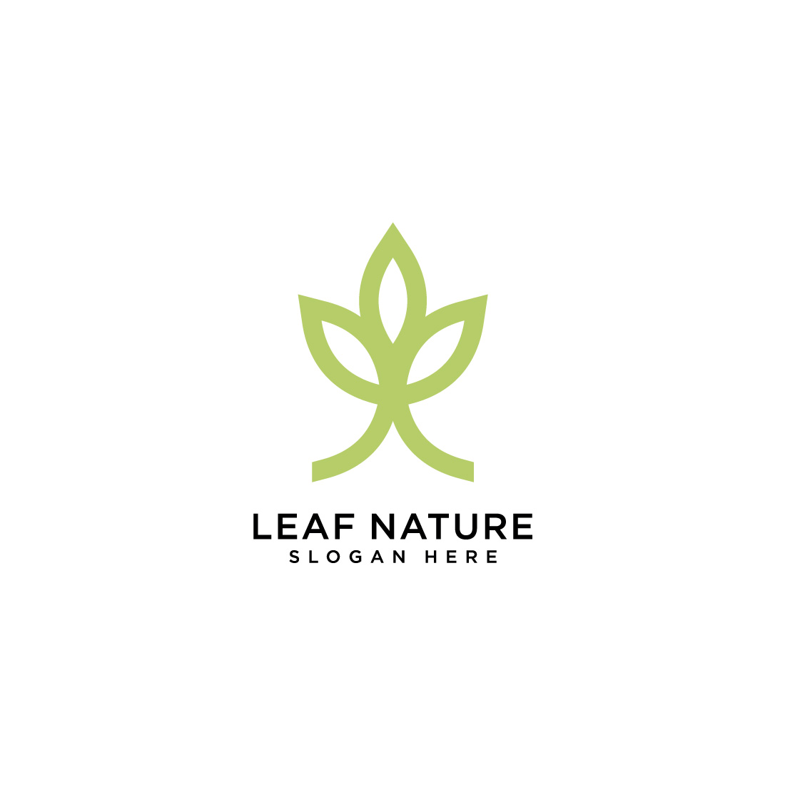 leaf nature vector design template preview image.