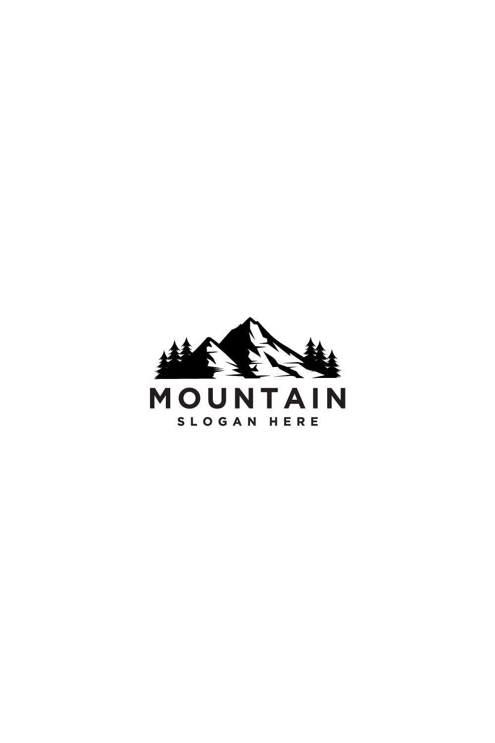 mountain logo design pinterest preview image.