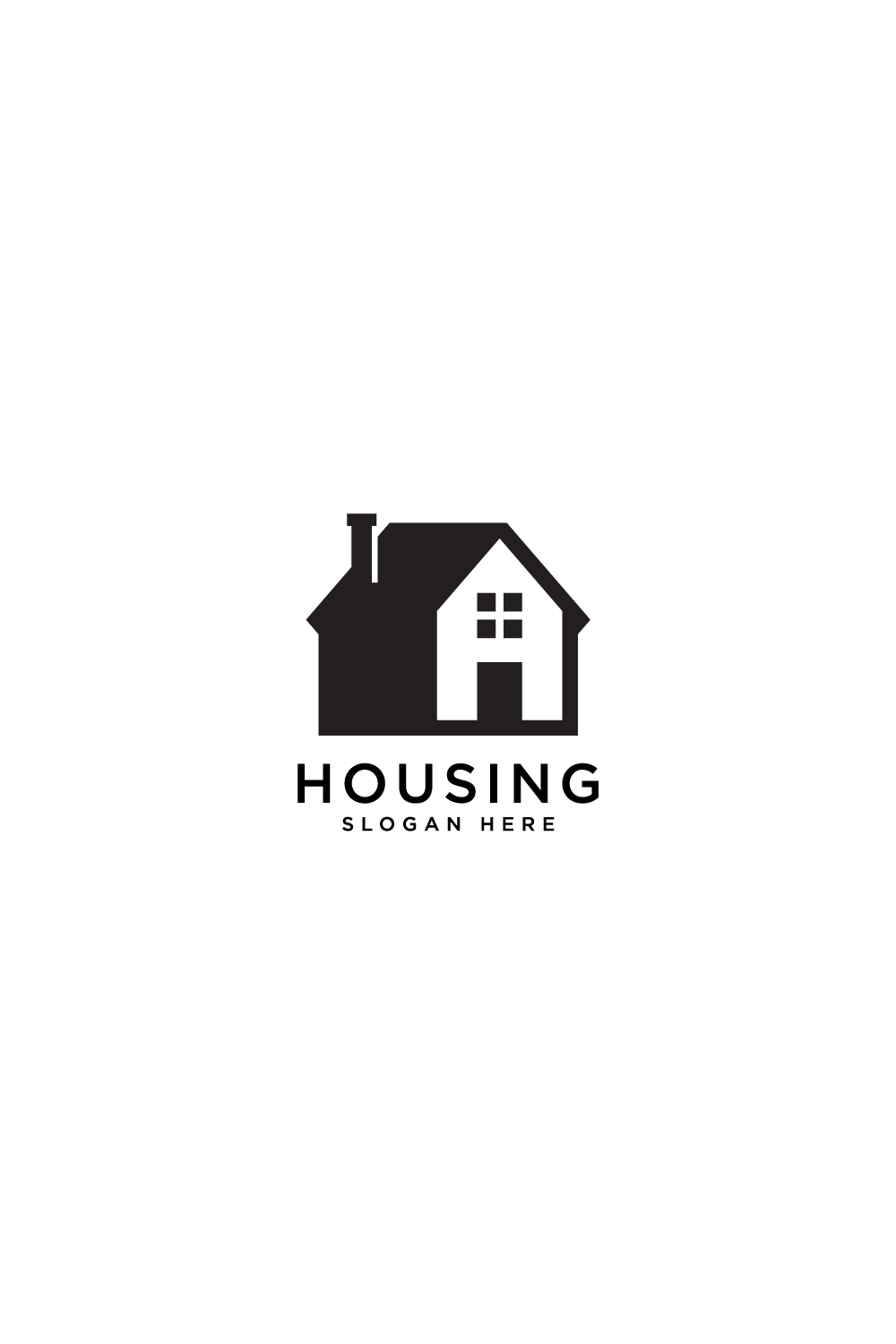 home logo design pinterest preview image.