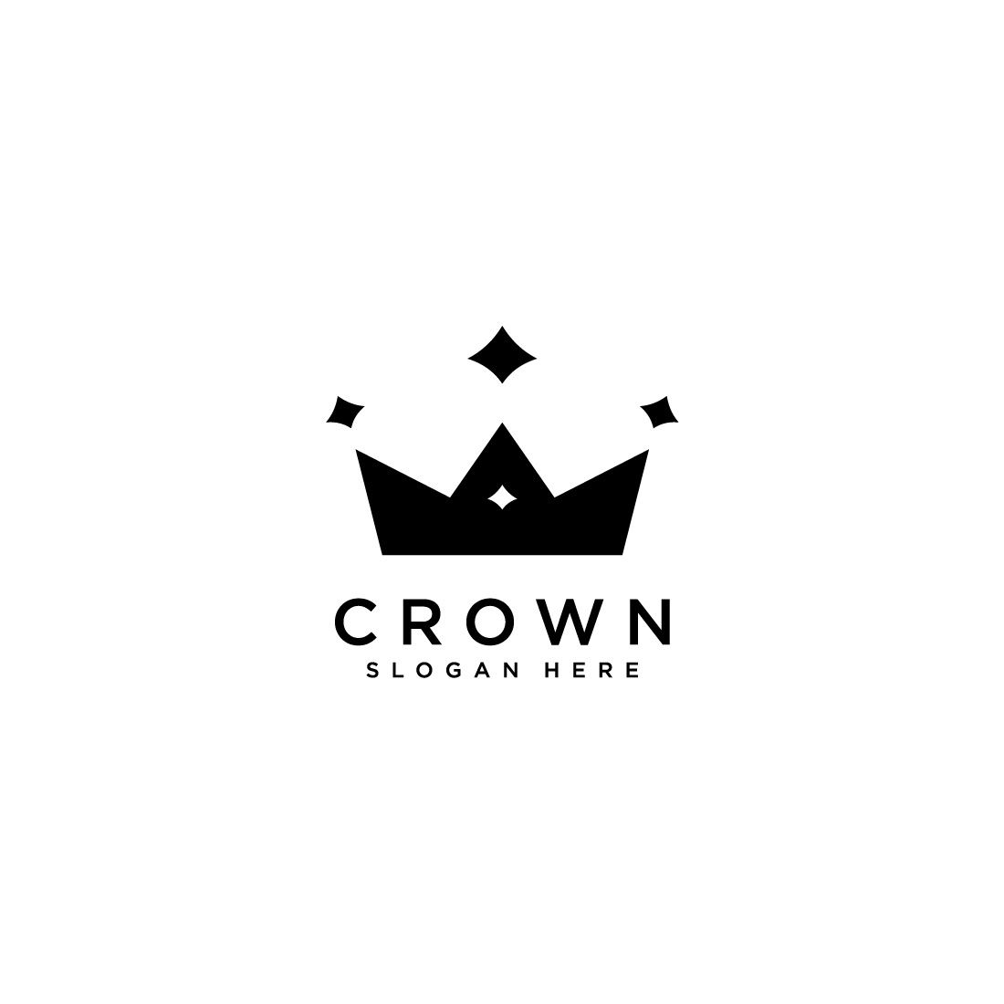 crown logo design preview image.