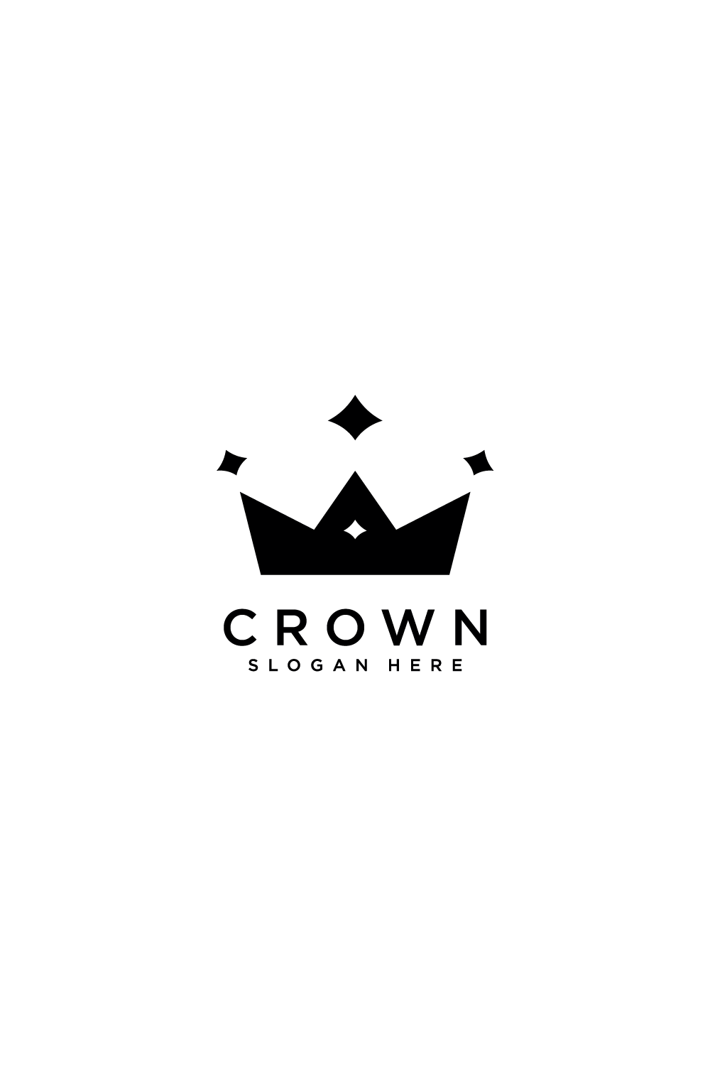 crown logo design pinterest preview image.