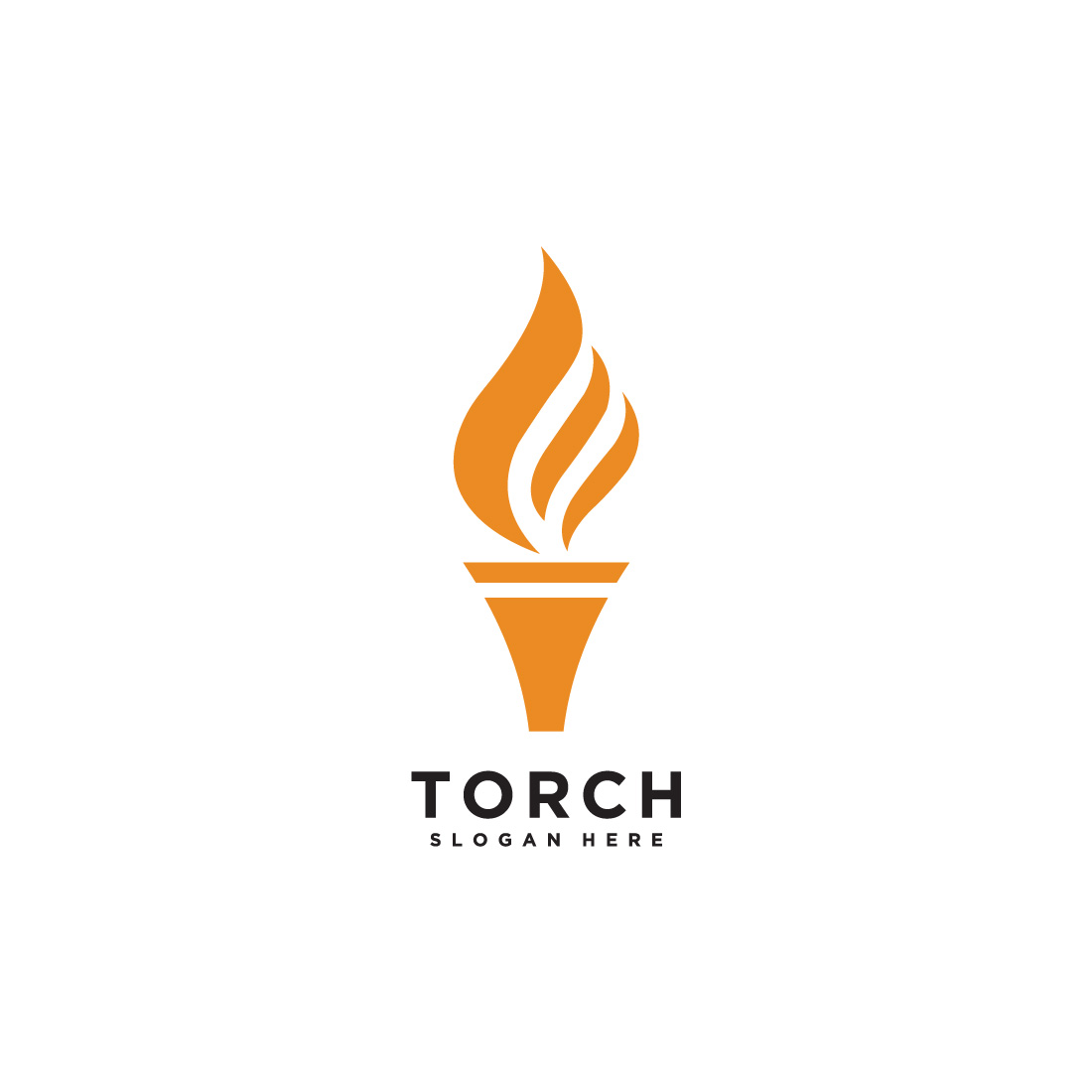 torch logo design preview image.