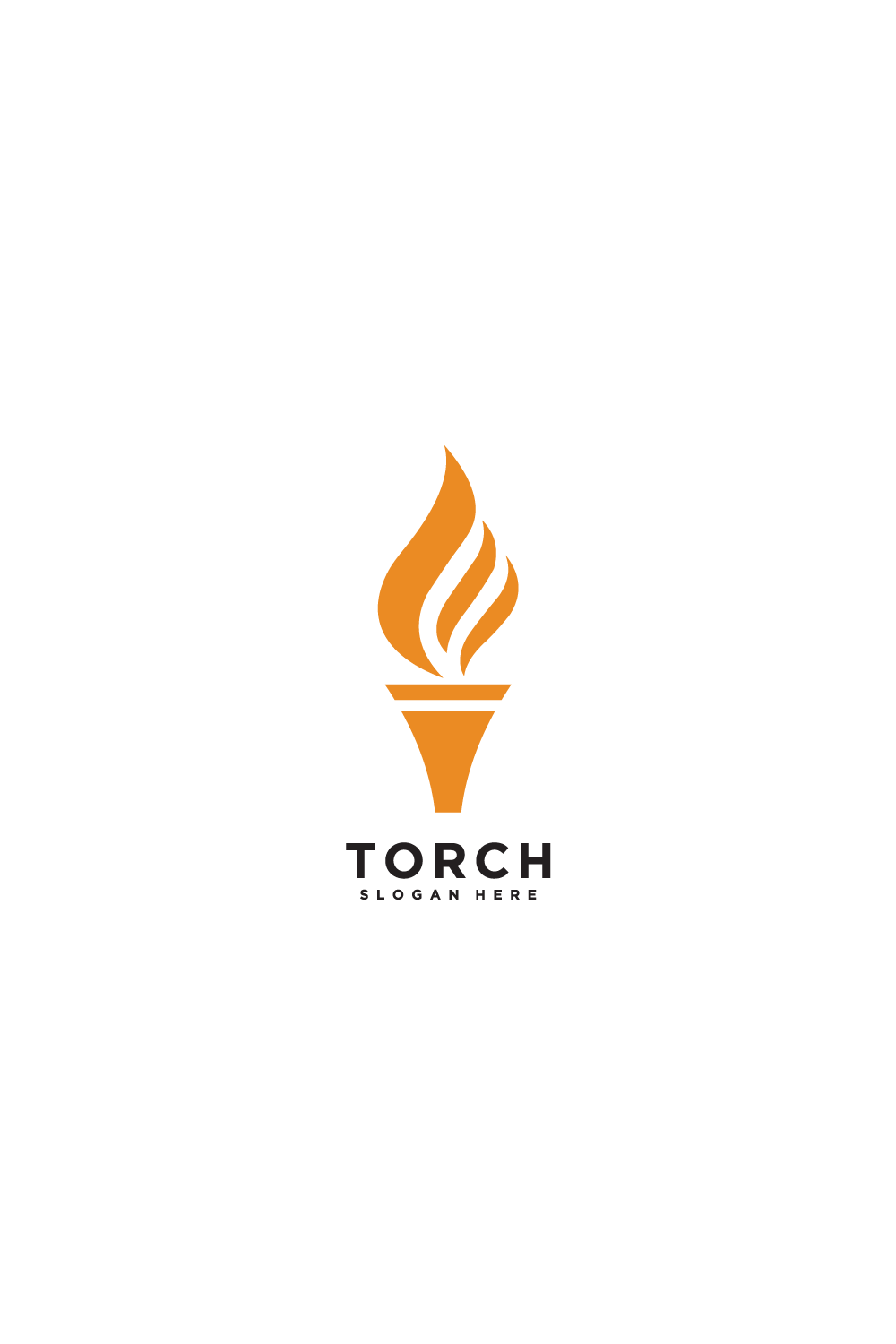 torch logo design pinterest preview image.