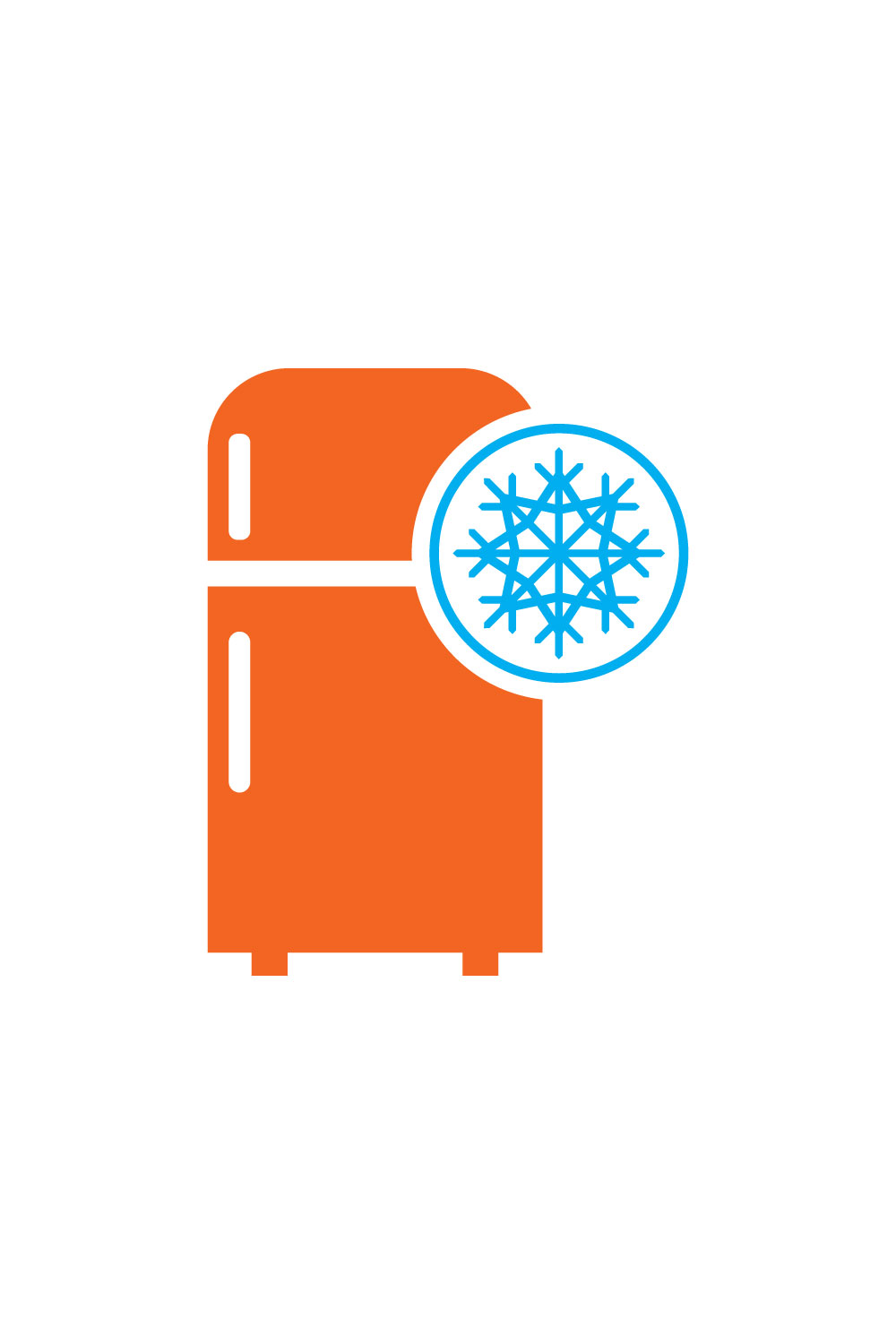 Refrigerator Logo Design, Vector design template pinterest preview image.