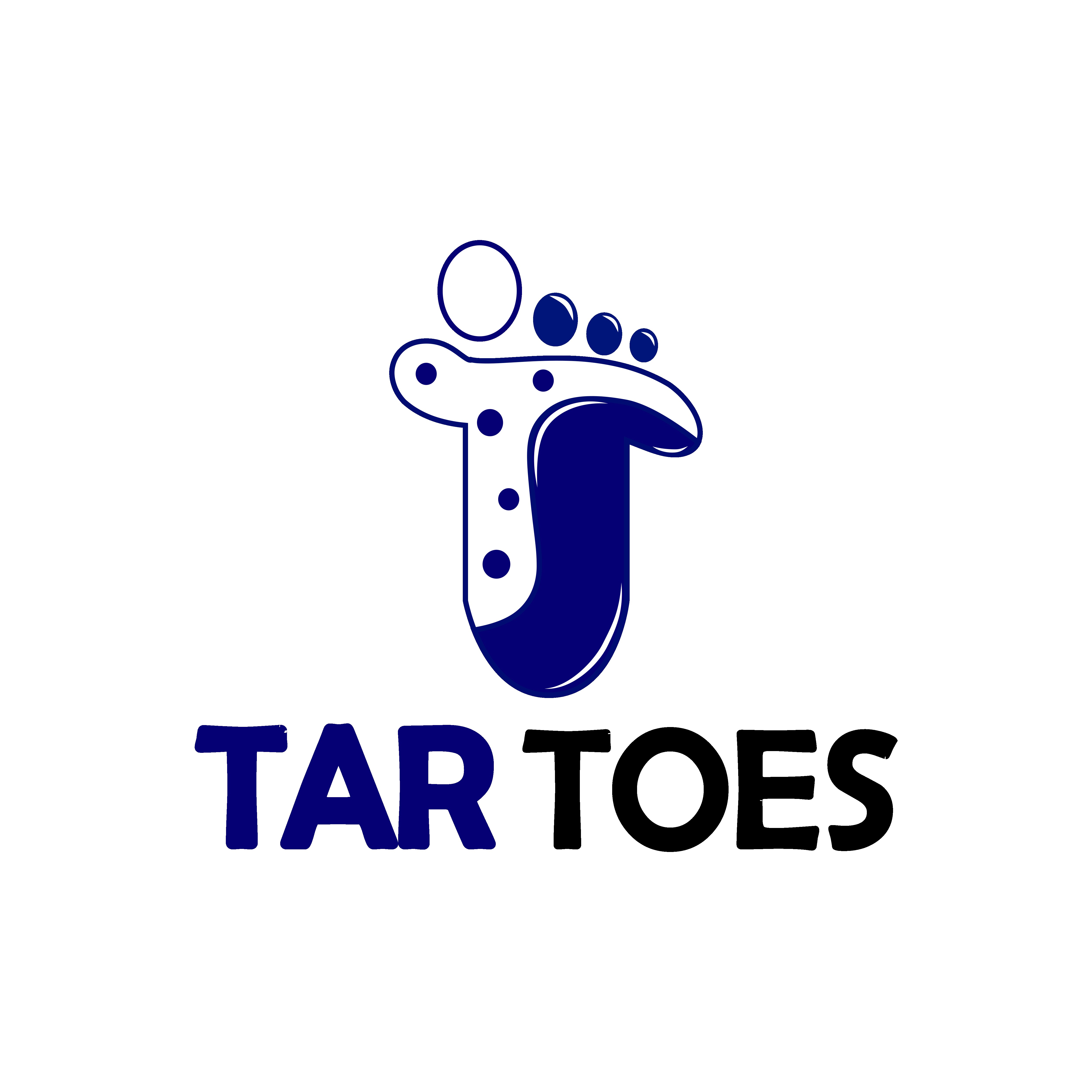 shoes company, socks company, tar toes company, toe logo preview image.
