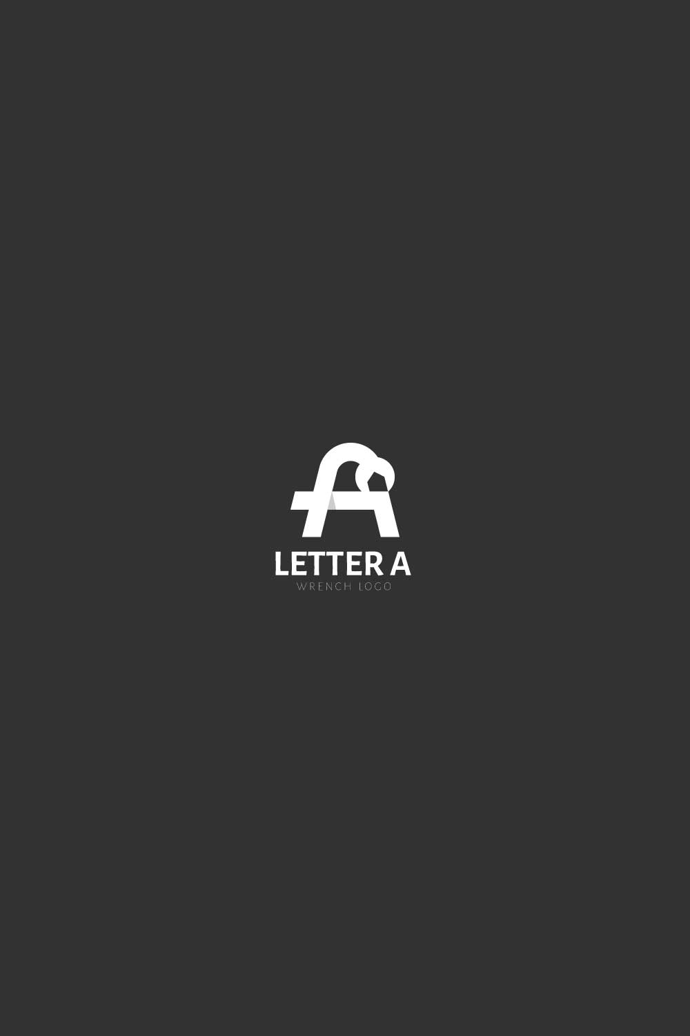 Letter A wrench initials logo pinterest preview image.