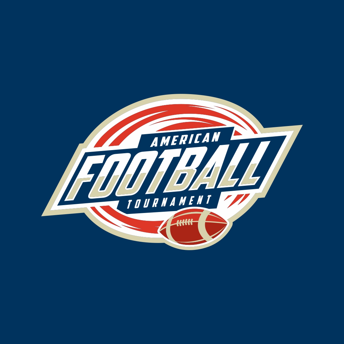American Football Sports logo and badge – Only $7 preview image.