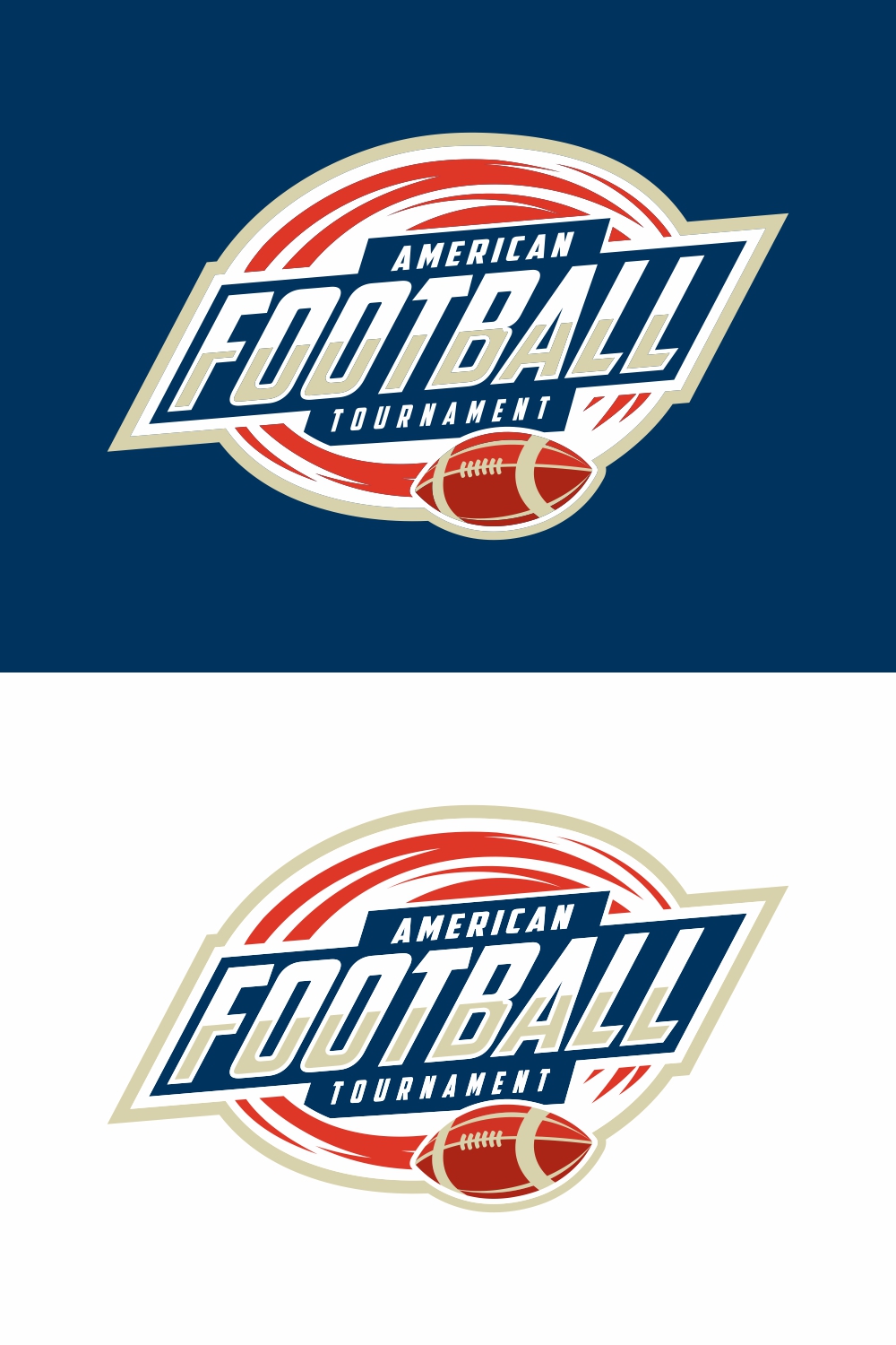 American Football Sports logo and badge – Only $7 pinterest preview image.