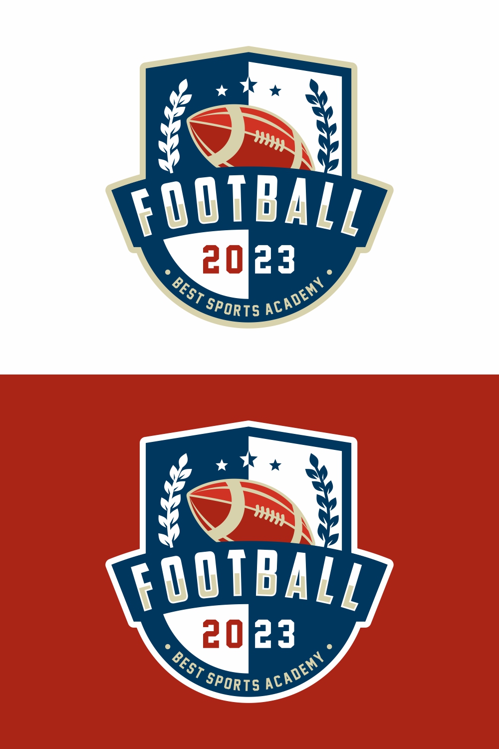 American Football Sports Logo And Badge – Only $7 pinterest preview image.