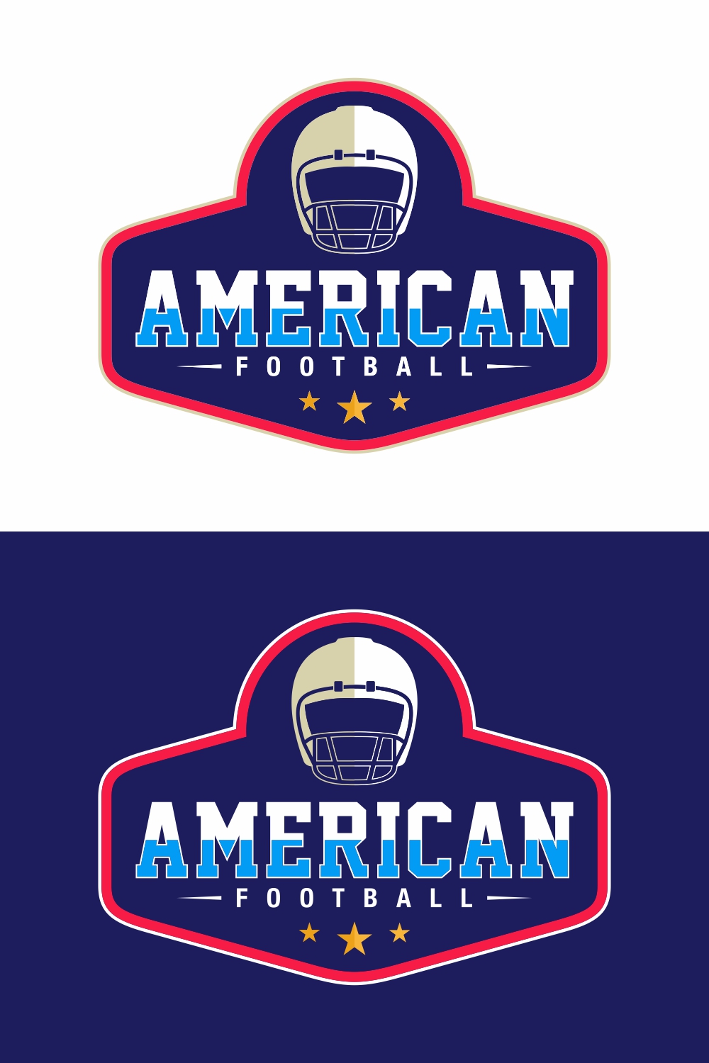 American Football Sports Logo And Badge – Only $7 pinterest preview image.