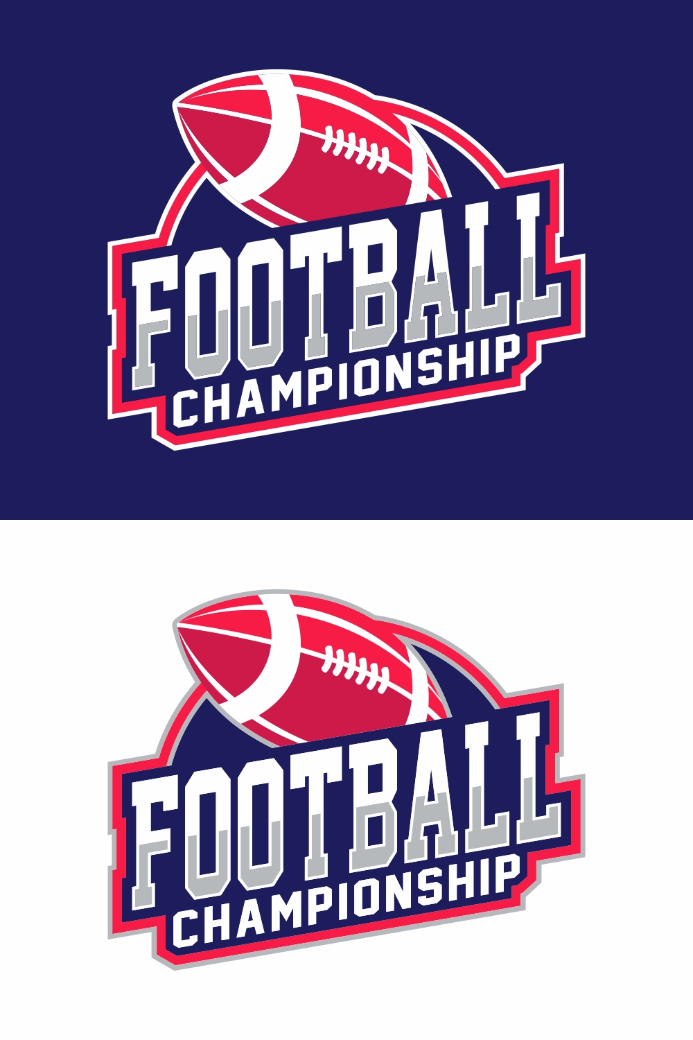 American Football Sports logo and badge – Only $7 pinterest preview image.