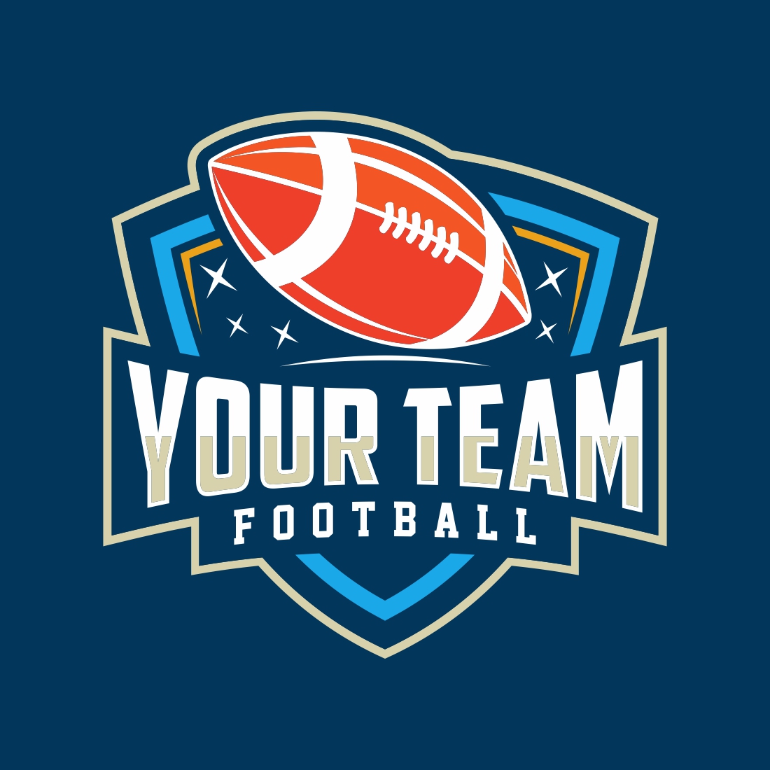 American Football Sports Logo And Badge – Only $7 preview image.