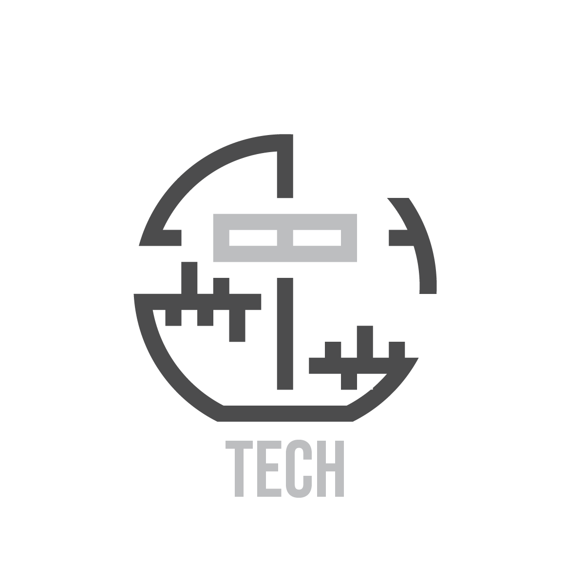Gray & Light Gray Tech Logo preview image.