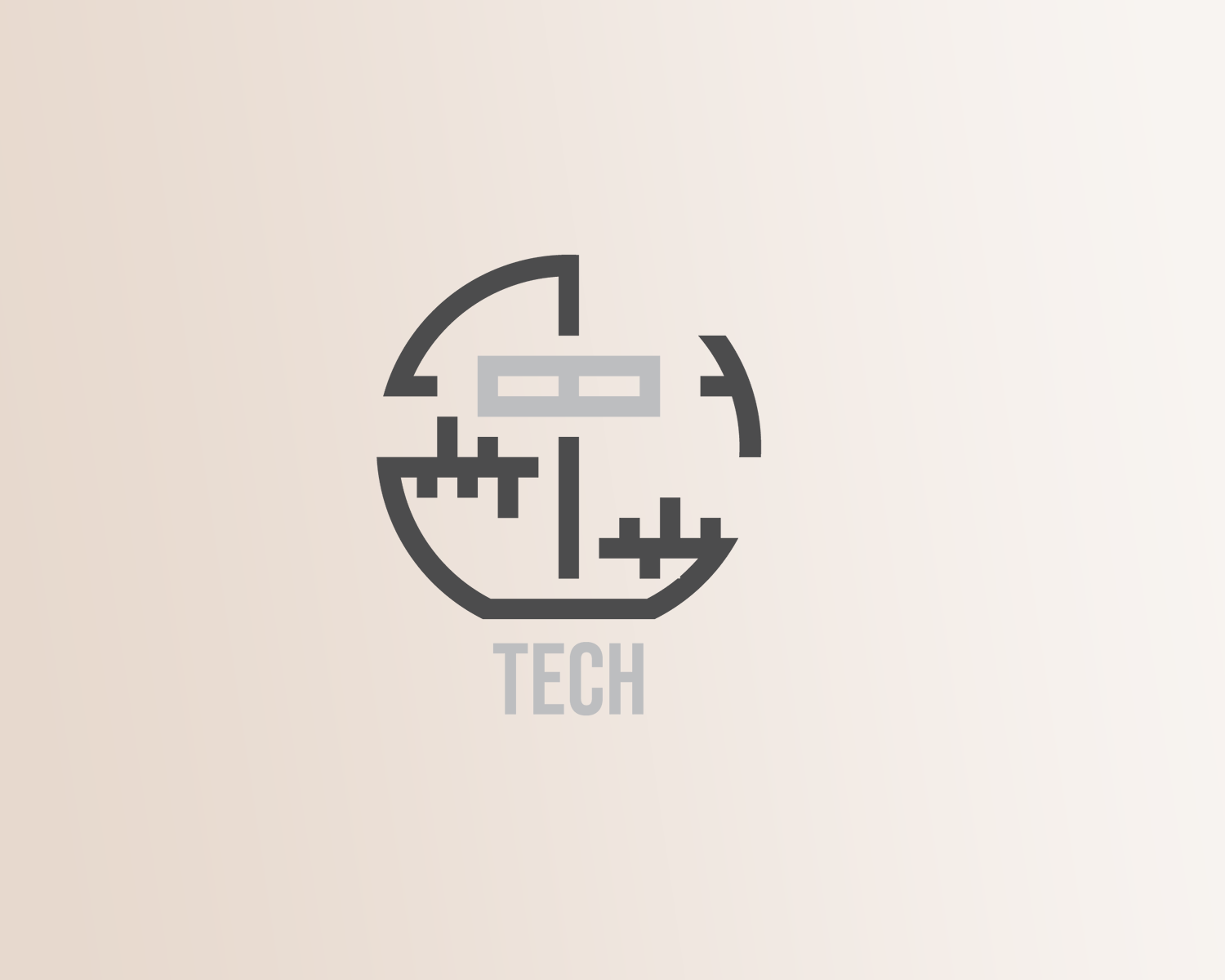 Gray & Light Gray Tech Logo pinterest preview image.