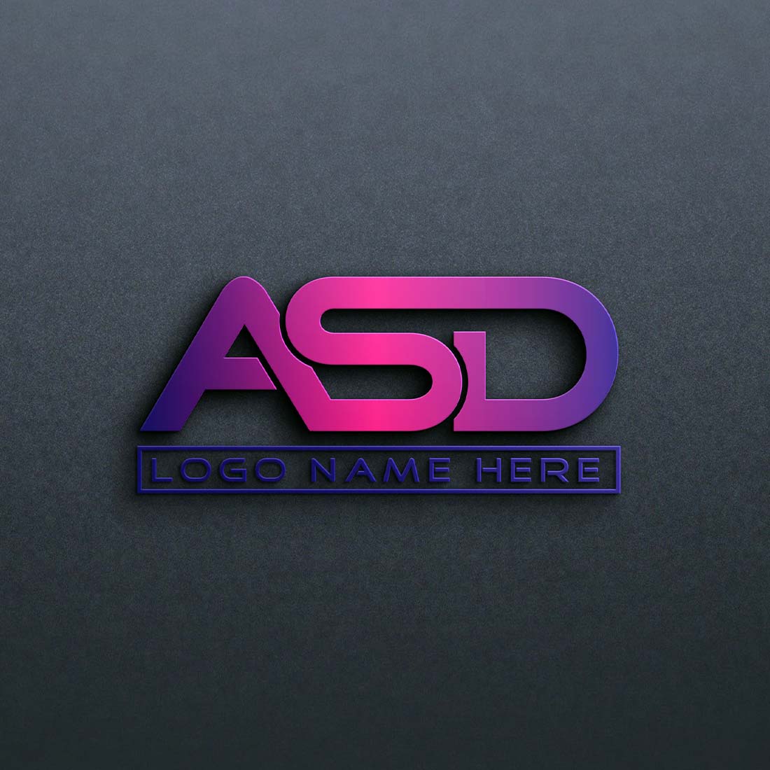 ASD Letter Logo Design in Illustrator CC - 100% Editable cover image.