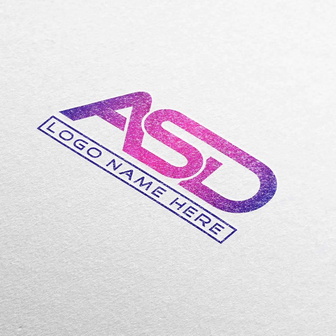 ASD Letter Logo Design in Illustrator CC - 100% Editable preview image.