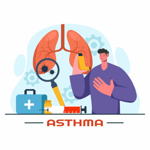 9 Asthma Disease Illustration cover image.