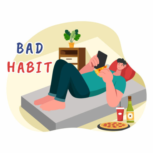 9 Bad Habit Vector Illustration cover image.