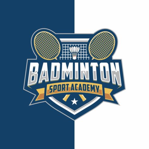 Badminton badge logo in modern minimalist style – Only $7 cover image.