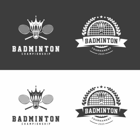 Badminton logo, emblem set collection – Only $9 cover image.