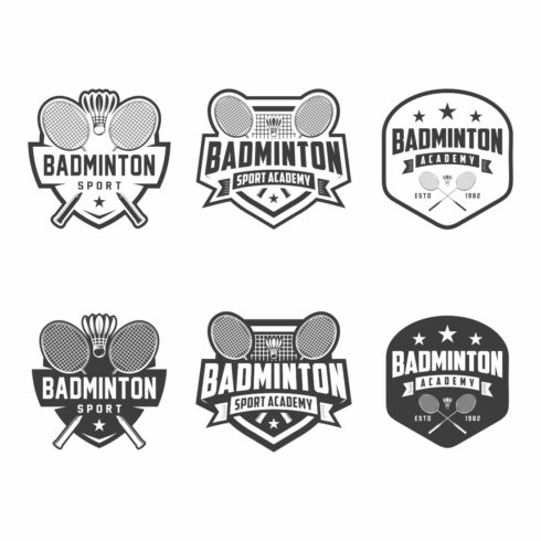 Badminton logo, emblem set collection – Only $9 cover image.