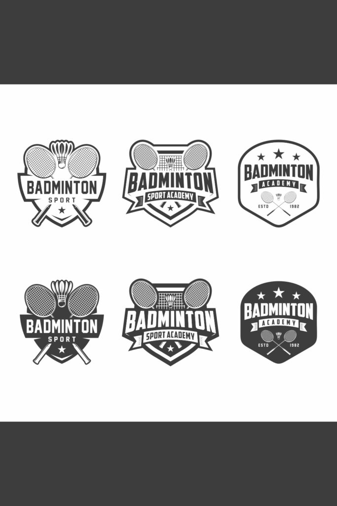 Badminton logo, emblem set collection – Only $9