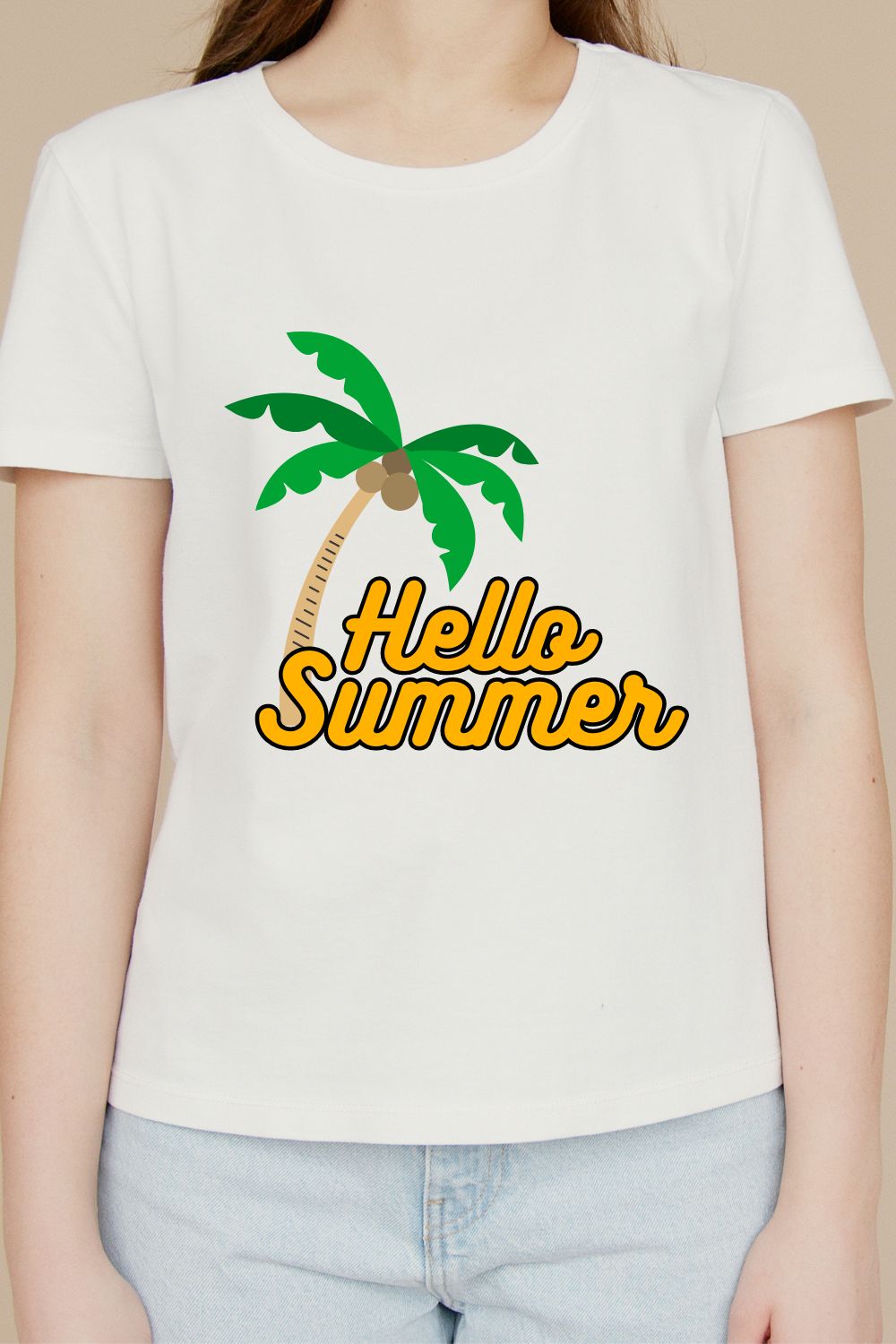 Hello summer t shirt design pinterest preview image.