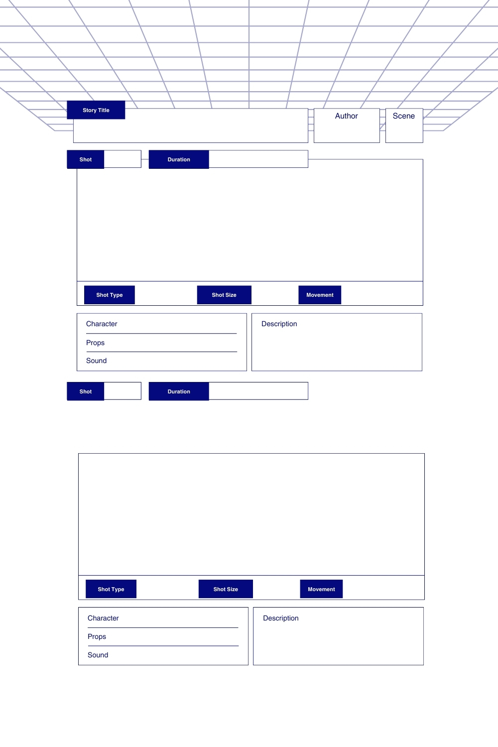 Simple Video Storyboard Planner pinterest preview image.