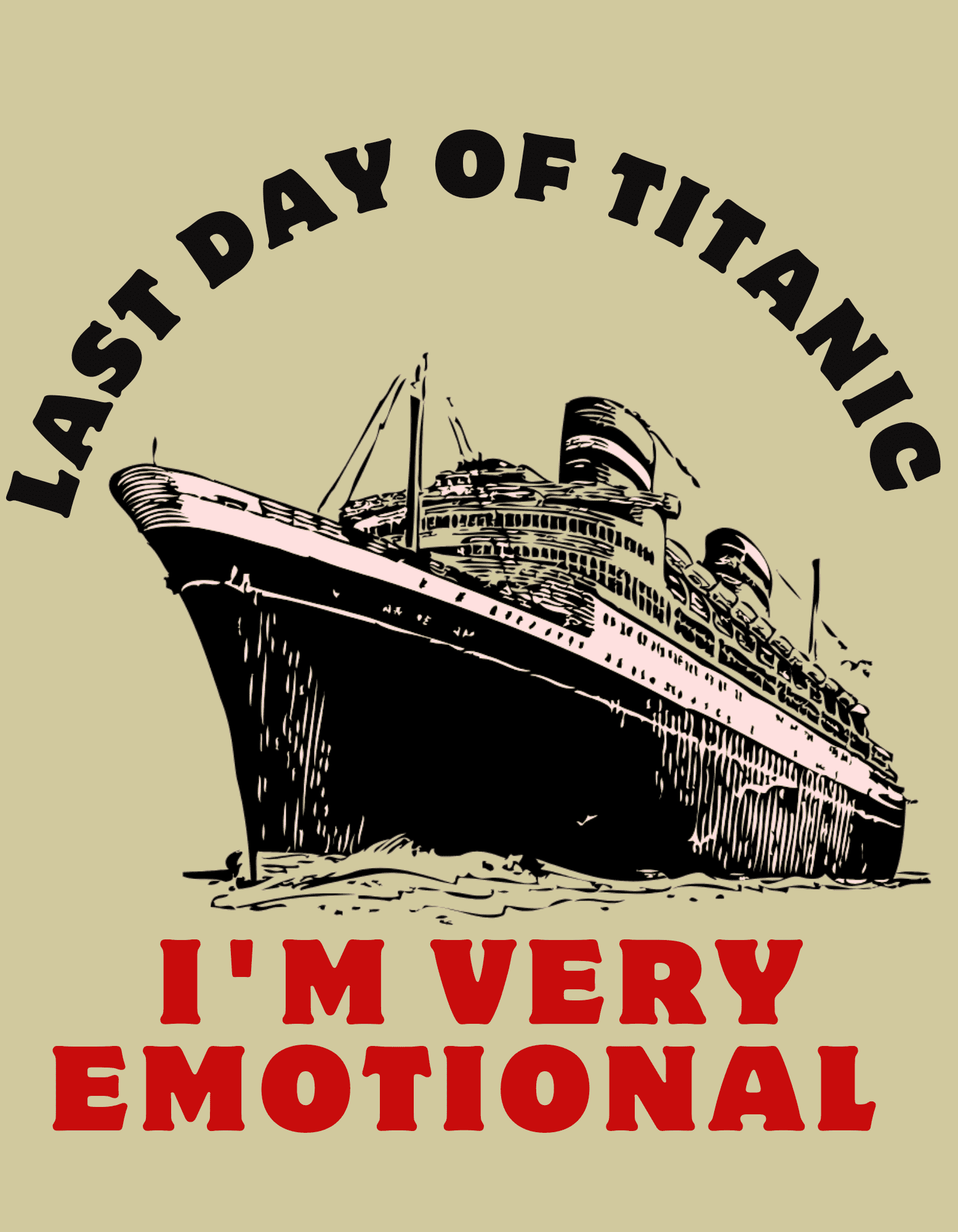 Titanic vintage T-Shirt design pinterest preview image.