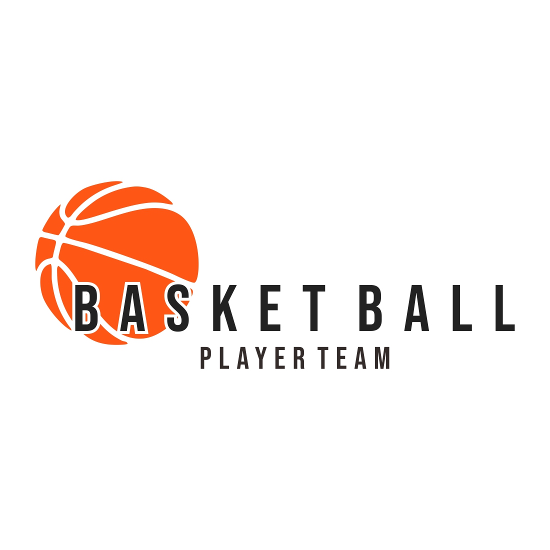 Basketball logo design template vector preview image.
