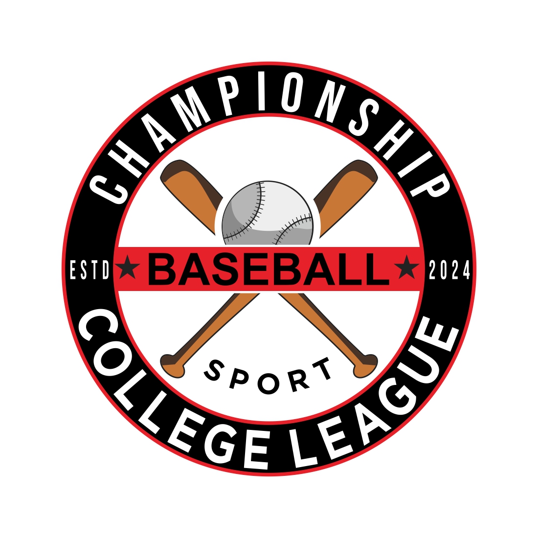 Baseball Softball Team Club Academy Championship Logo Template Vector preview image.