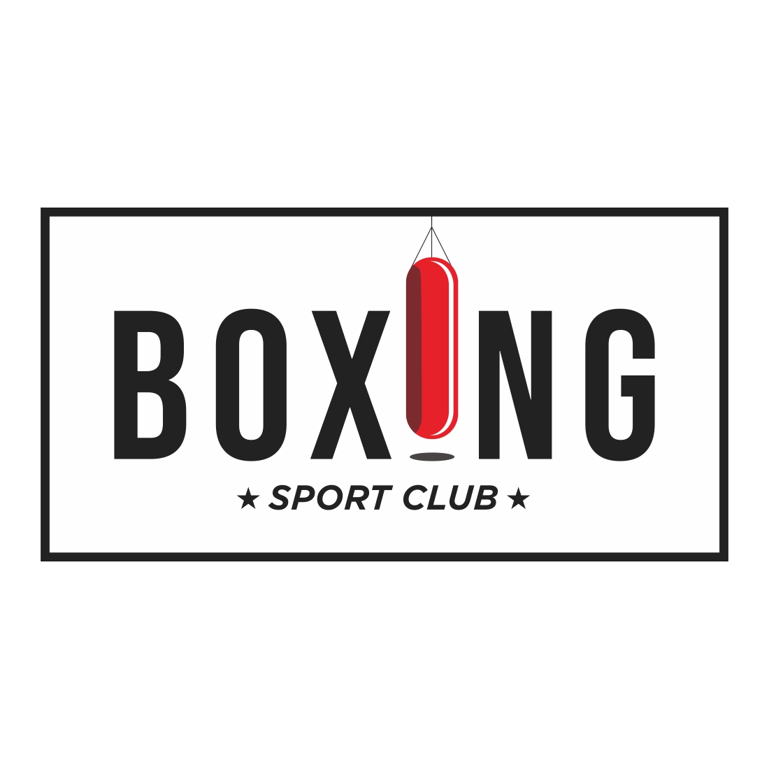 Vector logo template Boxing Club preview image.
