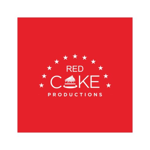 Silhouette cake template logo design vector with red nuances cover image.
