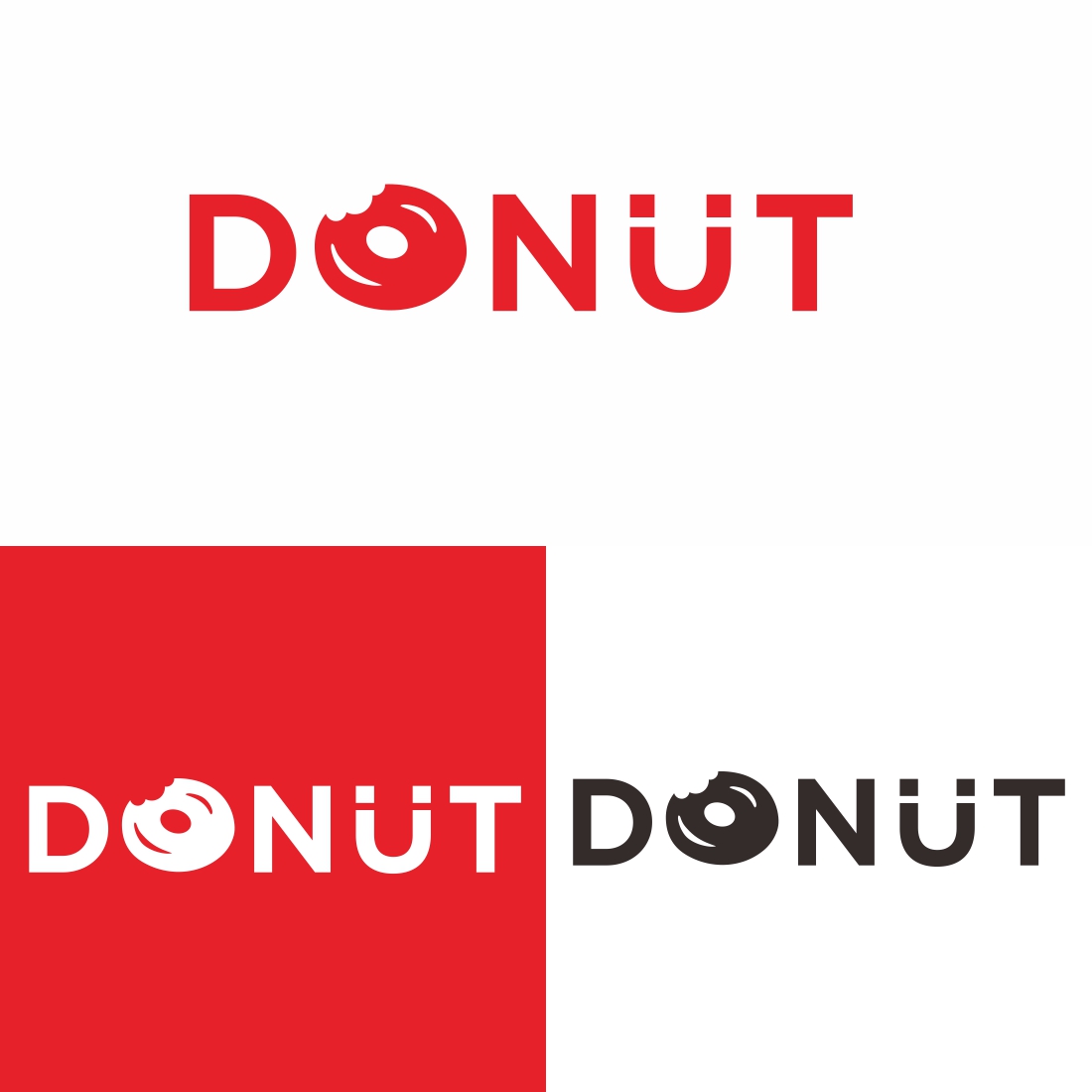 Donut vector logo Sweet food logo, can be used for bakery product logos, trademarks, or food business logos preview image.